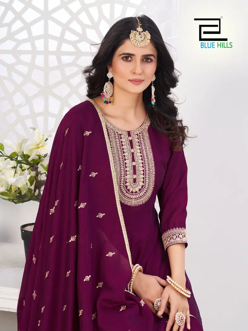 Taj Mahal By Blue Hills Vichitra Kurti With Bottom Dupatta Wholesalers In Delhi